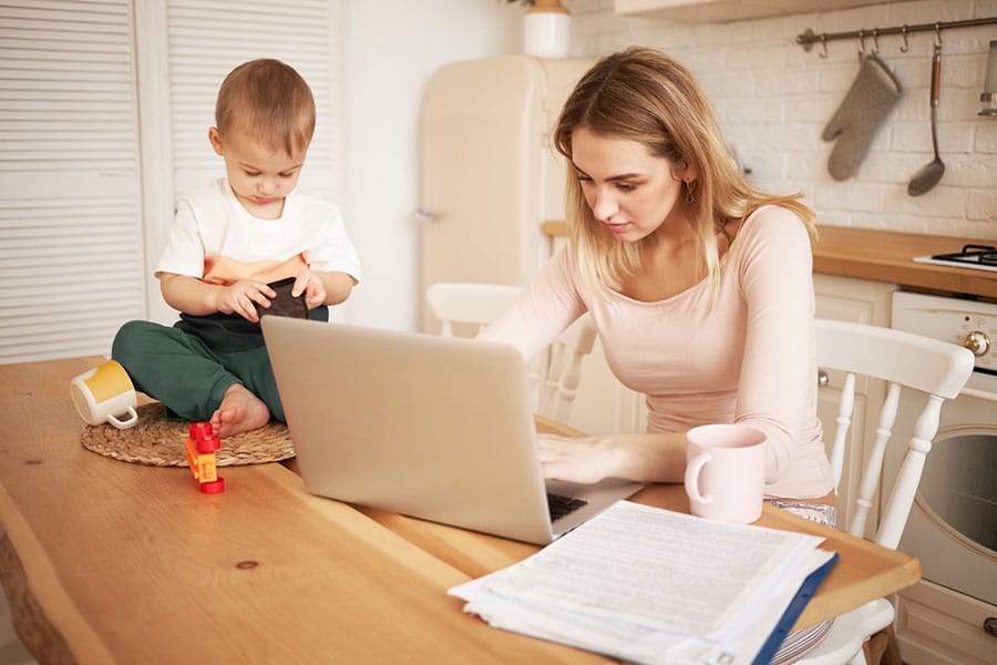 Work-from-home moms